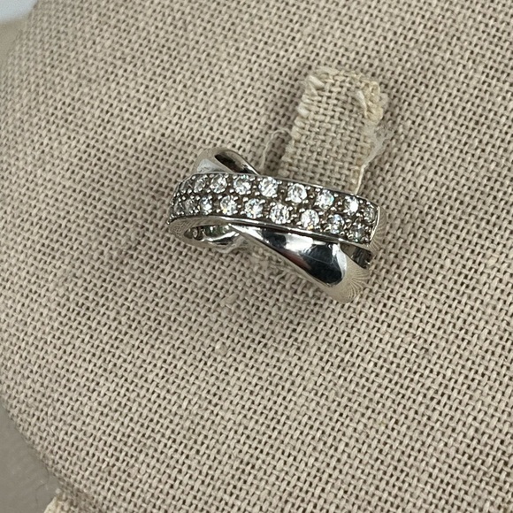 925 Dominique Malaysia Crossover CZ Band Ring - Size 5 - Picture 3 of 16